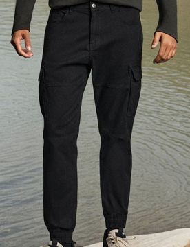 Sinsay - Pantaloni cargo - nero