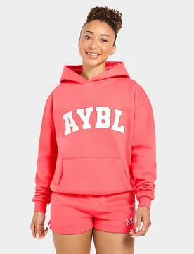 Womens Felpa con Cappuccio Overhead Varsity 2.0 - Rosa, rosa rosa Donna taglia XS - AYBL - FashionsVida