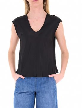 RINASCIMENTO Blusa in satin NERO L