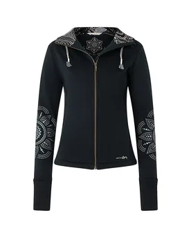 Damen Yoga Sweatjacke Maui schwarz XS W - SPIRIT OF OM - FashionsVida
