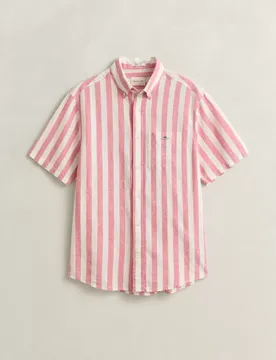 REG COTTON LINEN STRIPE SS SHIRT male