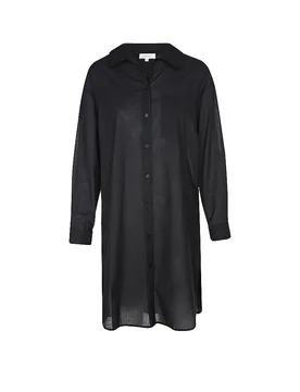 Blusa camisera de mujer Marseille negro XL - DARLING HARBOUR - FashionsVida