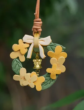 Osmanthus Car Pendant Keychain Bag Charm Brooch, Scented Pendant with Osmanthus Fragrance, Original Handmade Leather Goods - Aliexpress - FashionsVida