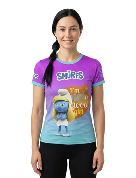 Smurf Have Fun Short Sleeve T-shirt Multicolour M Women - OTSO - FashionsVida