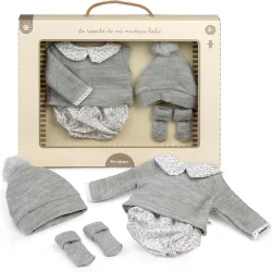La ropita de mi muñeco Bebé Conjunto gris