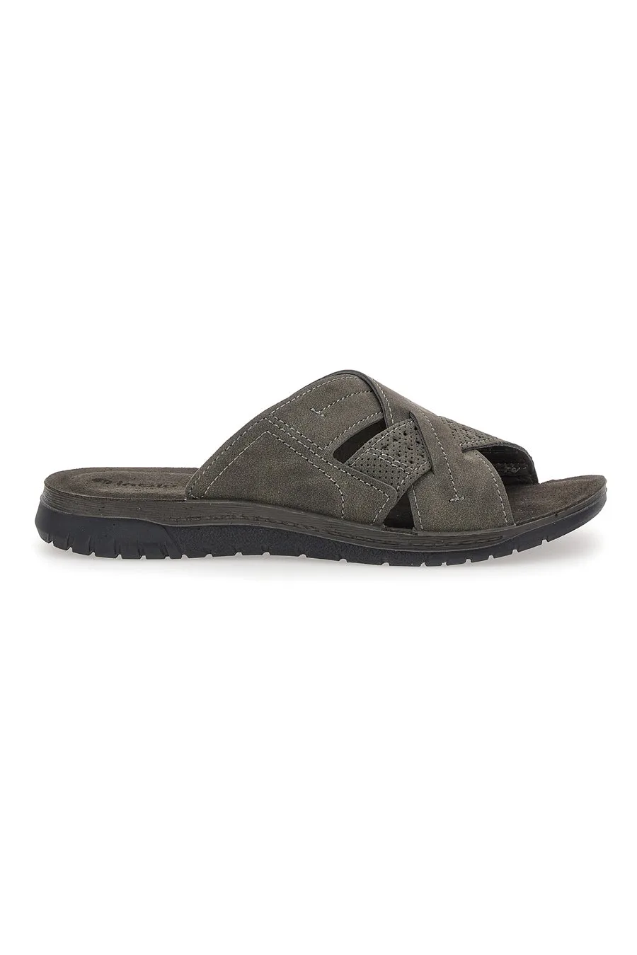 Ciabatte Grigie Con Fasce Incrociate 15 ID 45 - Inblu - FashionsVida