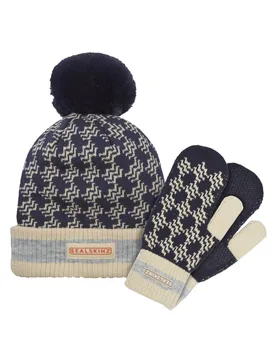 Waterproof Bobble Hat with Knitted Unisex Mitten - - Size: L-XL - Sealskinz - FashionsVida