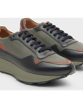 Zapatillas de hombre de piel con cordones - Glent - FashionsVida