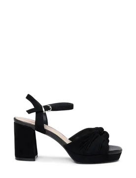 Women's Liliane' Block Heel Platform Sandals in Black Size: 4 - Black - Size: 4 - Paradox London - FashionsVida