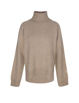 Jersey de cuello alto beige L
