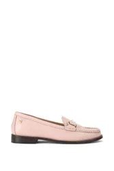 Snap' Leather Flats - Pink - Size: 6