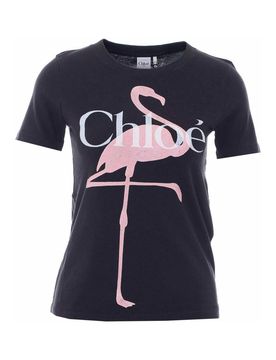 Chloe' T-shirt Jh08 nera cenere