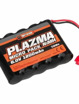 Batterie Plazma 6.0v 1200mah Nimh Micro Rs4 Black / Orange One Size unisex - HPI Racing - FashionsVida