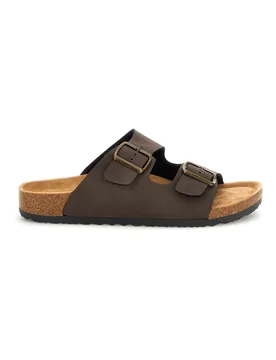 Ciabatte castano doppia fibbia 120 40 - ALTEMBERG - FashionsVida