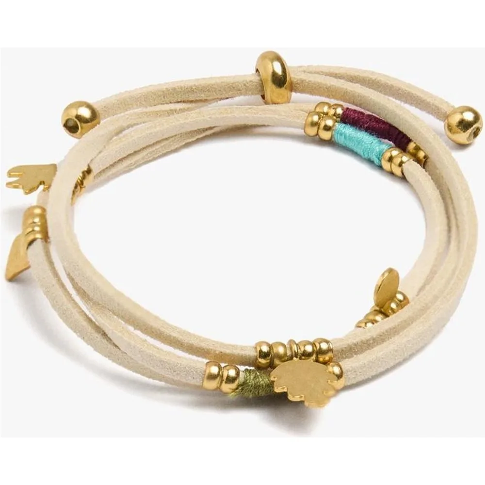 Pulsera de cordón con charms decorativos - Parfois - FashionsVida