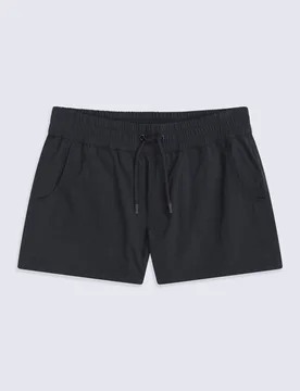 Packable Womens Swim Short - Black - Black - Size: 18 - Animal - FashionsVida