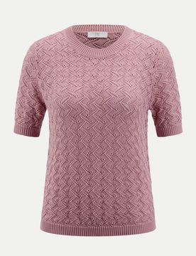 Riani Kurzarm-Pullover Rosa 38