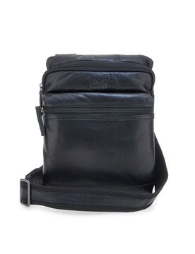 Borsello nero compatto con doppia zip Black Shoot BS2660/T
