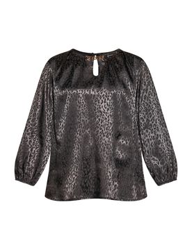 Faina Blusa gris oscuro / negro