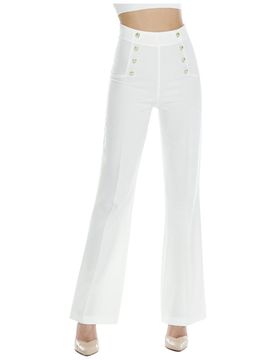 Pantalone bianco vita alta NYX RDP2407006062