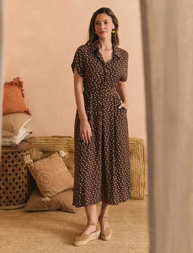 Vestido midi ligero de mujer - Polin et Moi - FashionsVida