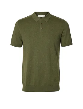 Poloshirt SLMBERG olive S - Selected - FashionsVida