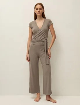 Camiseta tipo ballarina de mujer con escote pico - System Action - FashionsVida