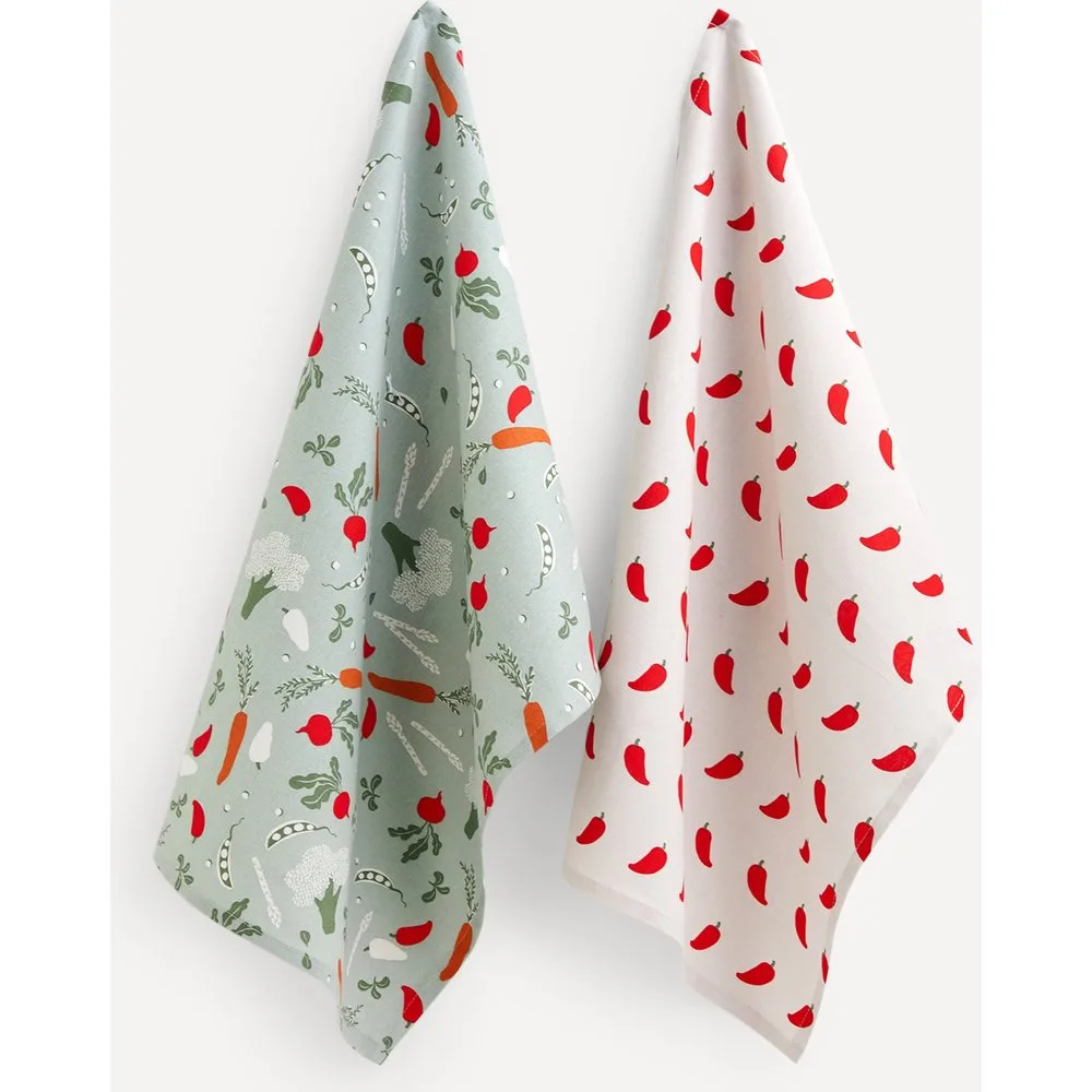 Set 2 paños de cocina algodón Vegetables Nuestro Mejor Precio - El Corte Inglés - El Corte Inglés - Nuestro Mejor Precio - FashionsVida
