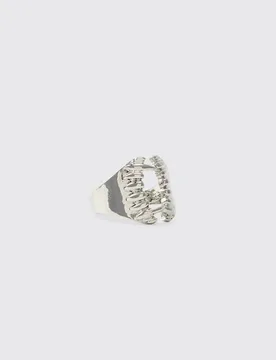 Herren Zähne-Ring Silver Größe Small/Medium - boohooMAN - FashionsVida