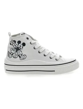 Sneakers Bianche in Tela Mickey e Minnie 2010343 38 - Disney - FashionsVida