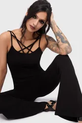 Gothic Jumpsuit - Twilight Viper Jumpsuit - S bis 4XL - für Damen - Größe M - schwarz - Frauen - female