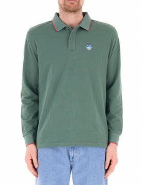 Polo maniche lunghe VERDE MILITARE XXXL