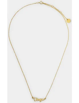 Collar de plata con lettering de signo del zodiaco virgo - Parfois - FashionsVida