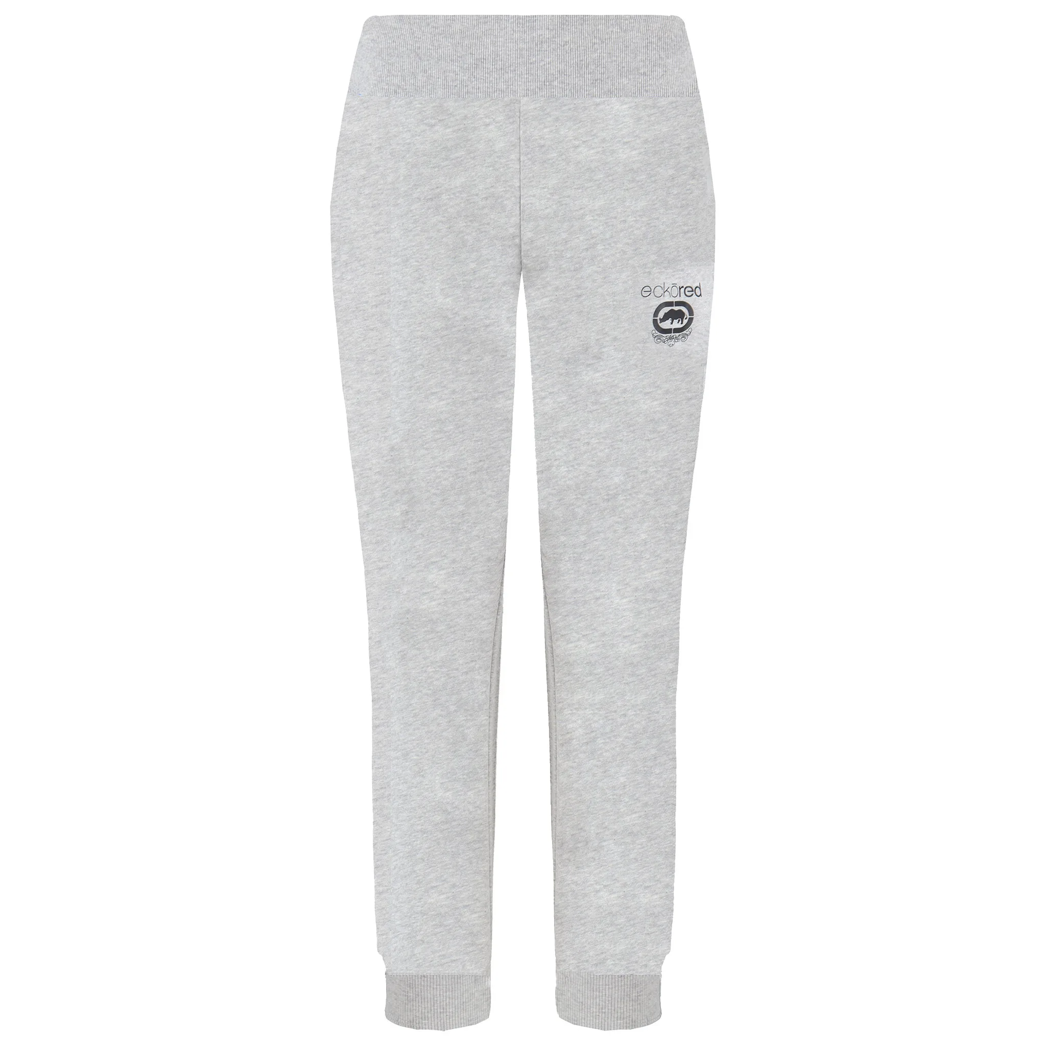 Maya Womens Grey Marl Track Pants - Light Grey Cotton - Size Small - Ecko Unltd. - FashionsVida