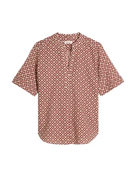 Woven Blouses Shortsleeve female - 40 - FashionsVida