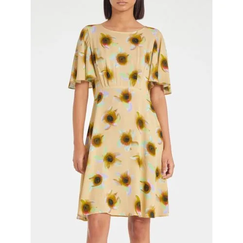 Womens Yellow Patterned Dress - Female - Yellow - 12 - Paul smith - FashionsVida