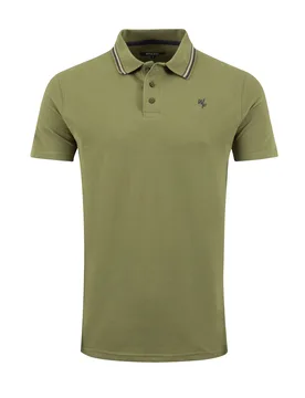 Weird Fish Dylan Organic Cotton Tipped Collar Polo Shirt Size 3XL - men men all-mens men polos sale all-sale sale mens - Winter Green - FashionsVida