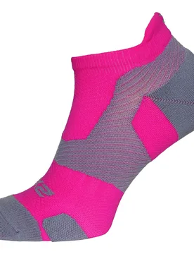 Light Cushion Mens Magneta/light Grey No Show Socks - Multicolour - Size Medium - 2XU - FashionsVida