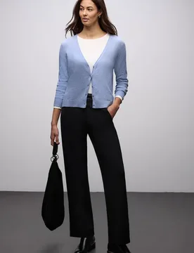 Kuscheliger V-Neck Cardigan female Blau - Street One - FashionsVida