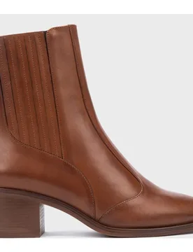 Botines de tacón de mujer de piel con cremallera - Martinelli - FashionsVida