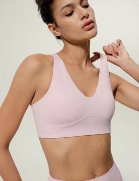 Donna Reggiseno Supporto Medio SilkContour™ Girocollo Rosa S