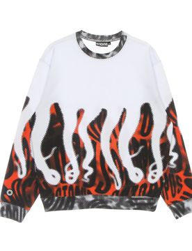 Felpa Leggera Girocollo Uomo Halftone Crew White
