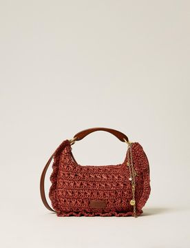 Sac « Croissant » en raphia au crochet