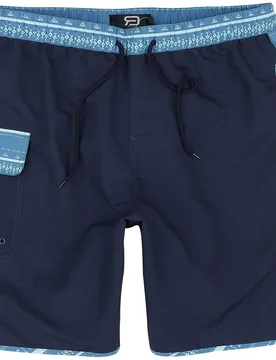 Badeshort für Männer dunkelblau "Swim Shorts With Graphic Design" von - Männer - male - RED by EMP - FashionsVida