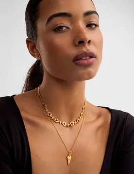 Gold Plated Link Necklace Gold Mix female - Katie Loxton - FashionsVida