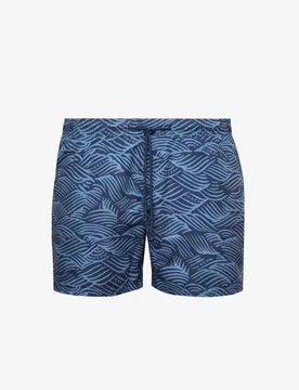 Printed Swim Shorts Blue Mix male - Hugo Boss - FashionsVida