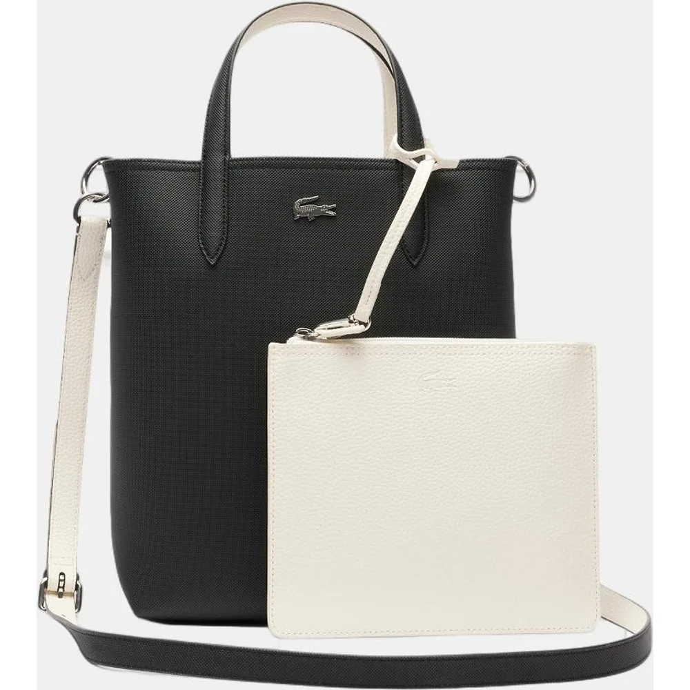 Tote reversible en burdeos y topo con logotipo plateado - Lacoste - FashionsVida