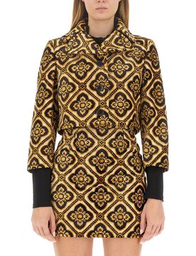 ETRO Geometric-Print Cropped Jacket