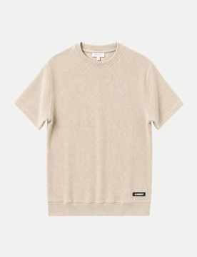 T-Shirt Strukturiert Shört Beige M