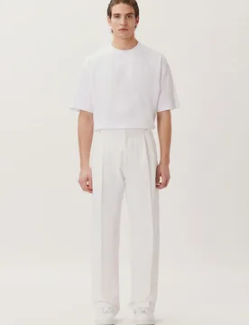 Oversized Suit Pants Uni Weiß L - Seidensticker.com - FashionsVida